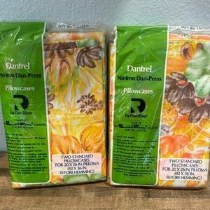 VINTAGE ~Dantrel Floral Pillowcases by Dan River - 4 Pillowcases Total